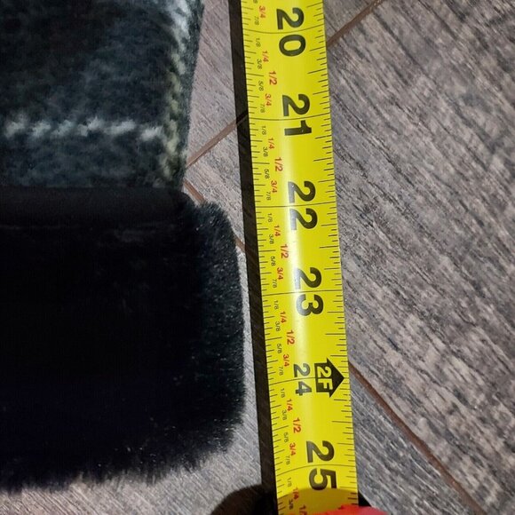 Coat Hooded Jacket Plush Lined Charcoal Plaid Small Ike Behar - Picture 13 of 16